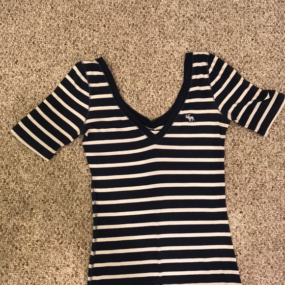 Abercrombie Kids Navy and White Tee Shirt - Picture 3 of 4